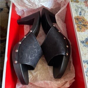 Coach Black Studded Women's Heels